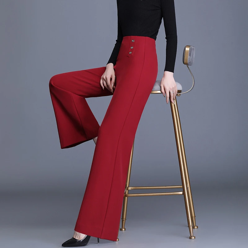 阔腿裤女24夏季新垂坠感舞裤显瘦大码直筒长裤高腰码甩裤拉丁免烫