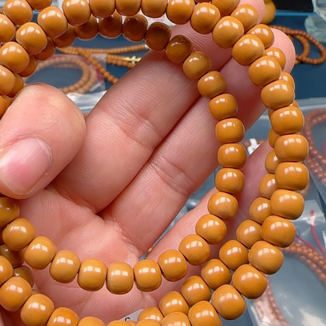 秋***龙橄榄核手串老挝SS级核尖极限弧尺寸7.1