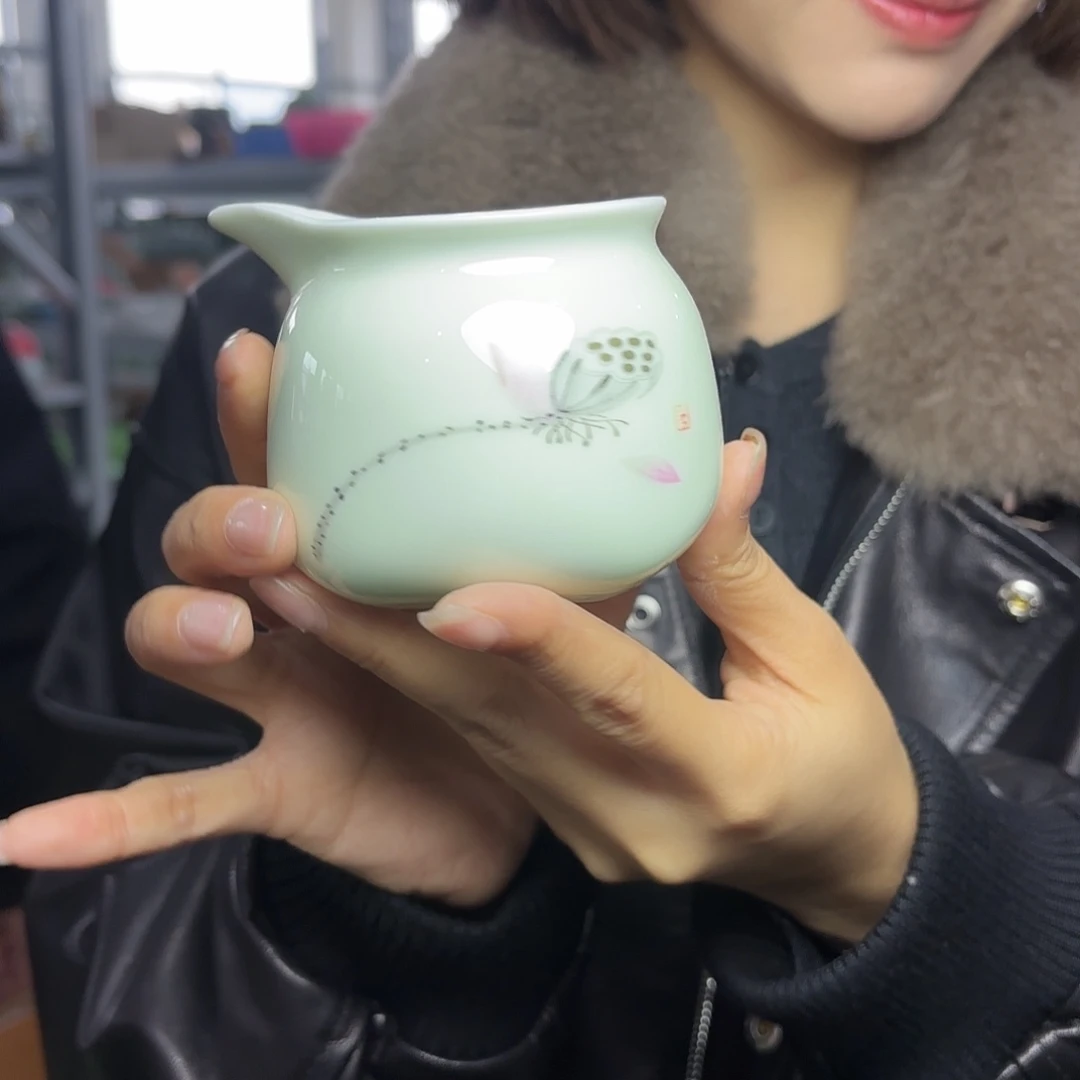 龙泉云间青瓷小米茶器