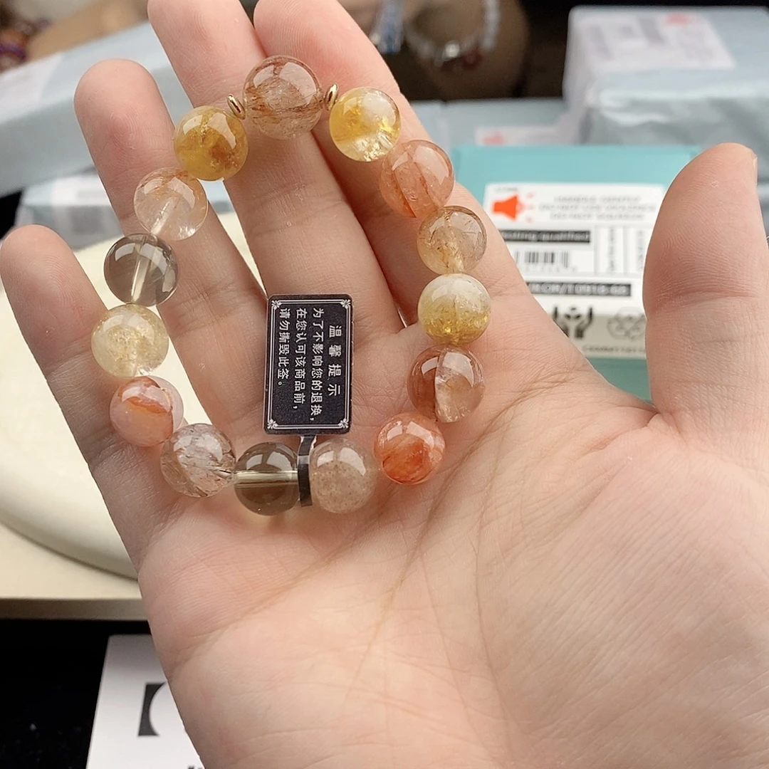银S925镀金镶嵌手链水晶