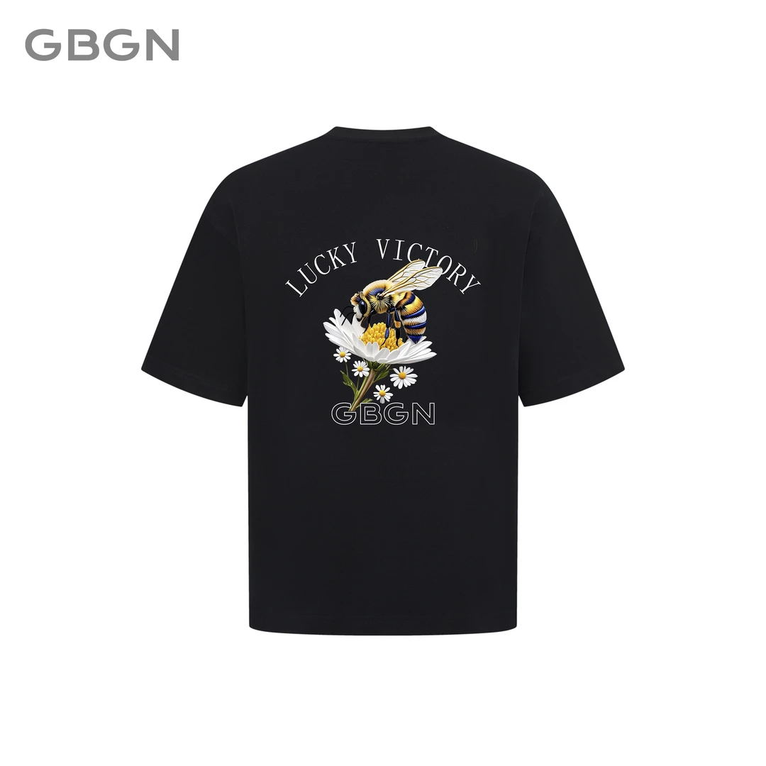 GBGN【彩色蜜蜂】光变刺绣工艺夏季新款短袖T恤G8005