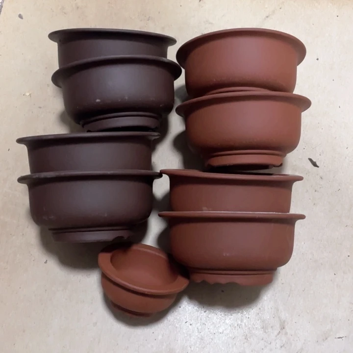 紫砂花盆紫砂花盆口15高7