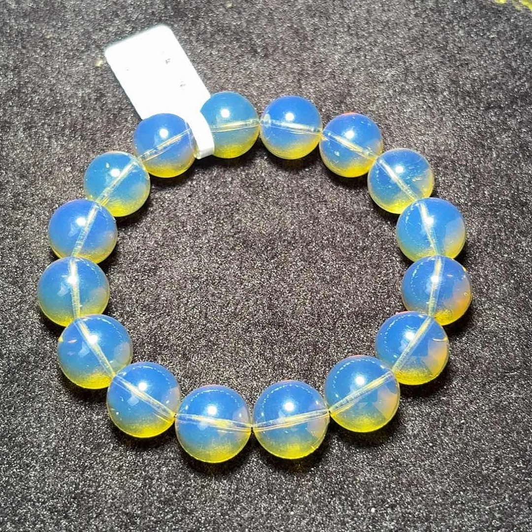 琥珀未镶嵌珠宝奇石13mm老矿天空蓝