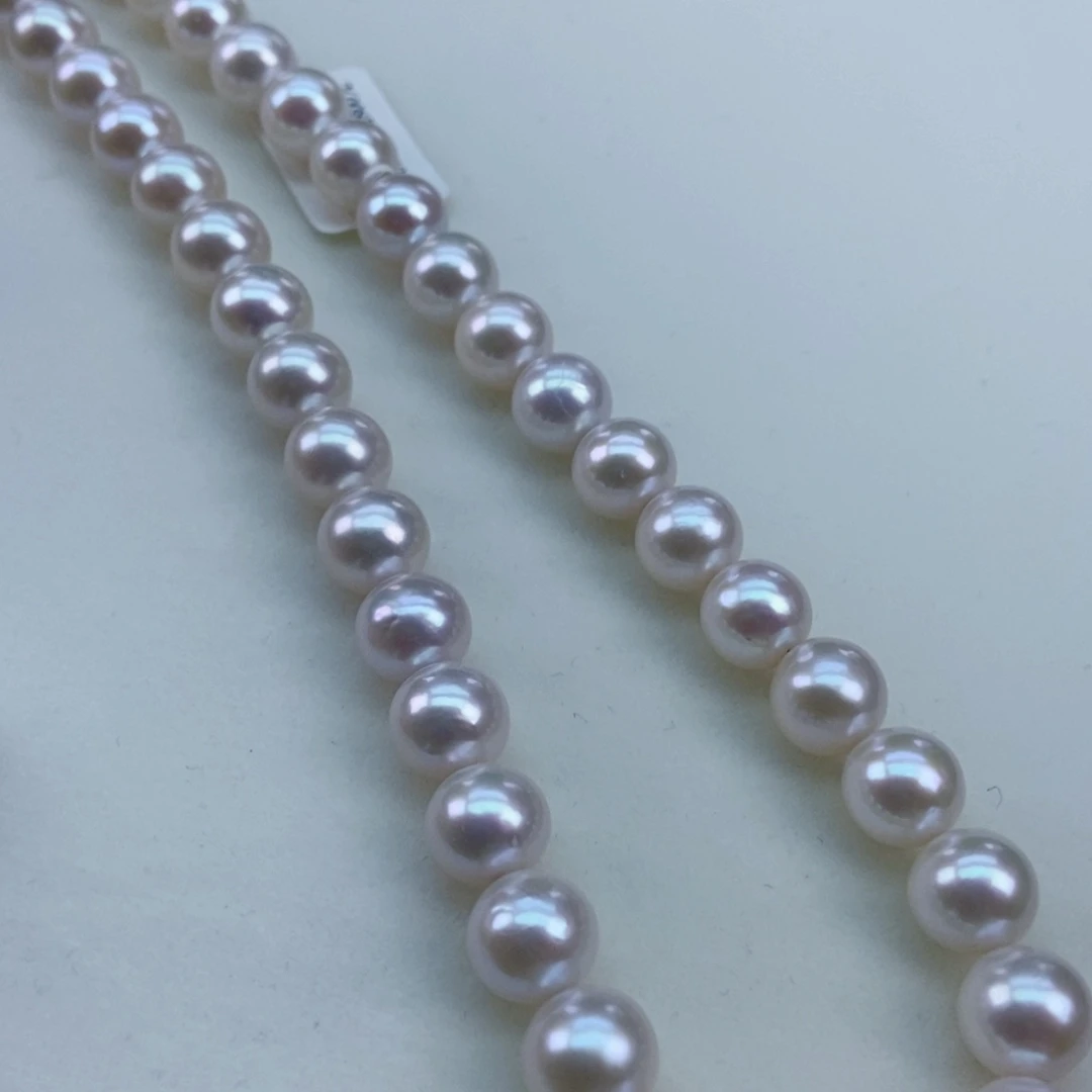 银S925镶嵌淡水珍珠9/10极强光白透粉