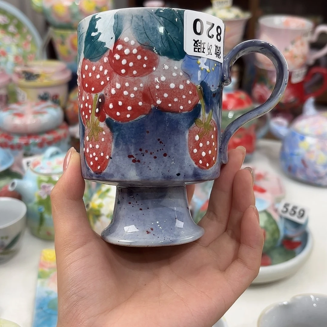 景德镇手绘高温釉下彩陶瓷茶具