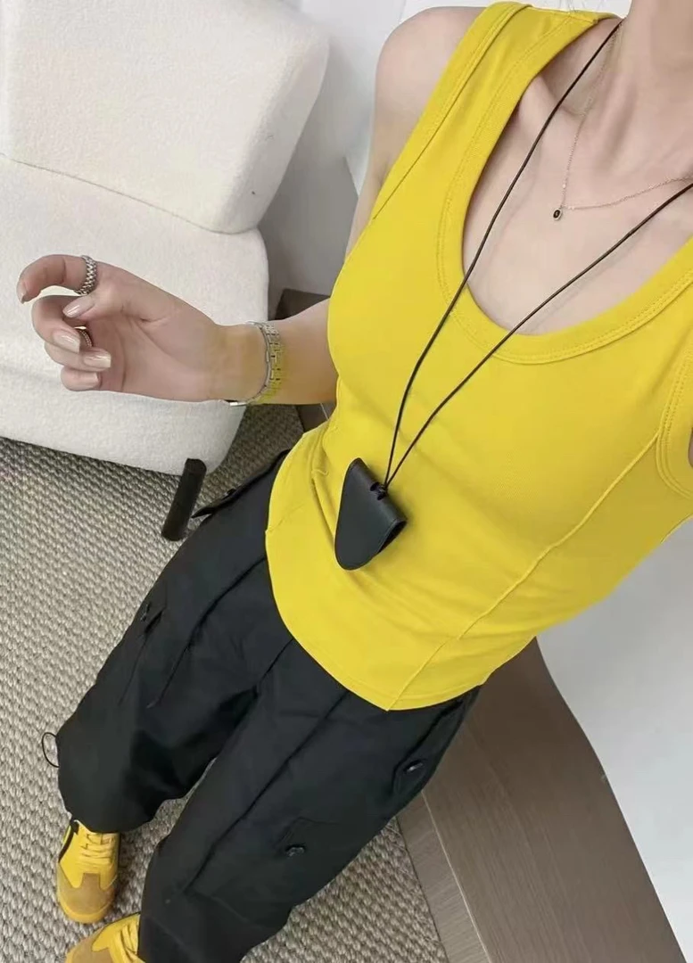 031916#戴戴超级大爆款 鱼骨拼接弹力小背心