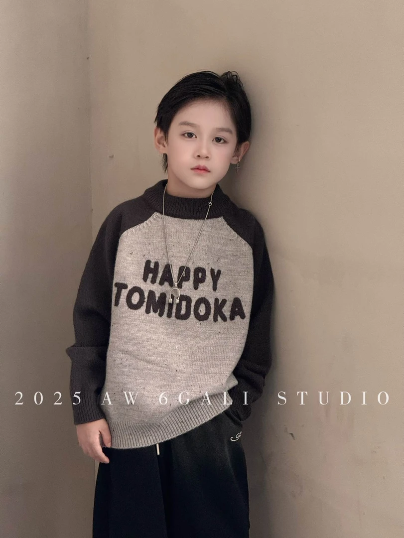LGL- 68138 高货插肩字母儿童毛衣