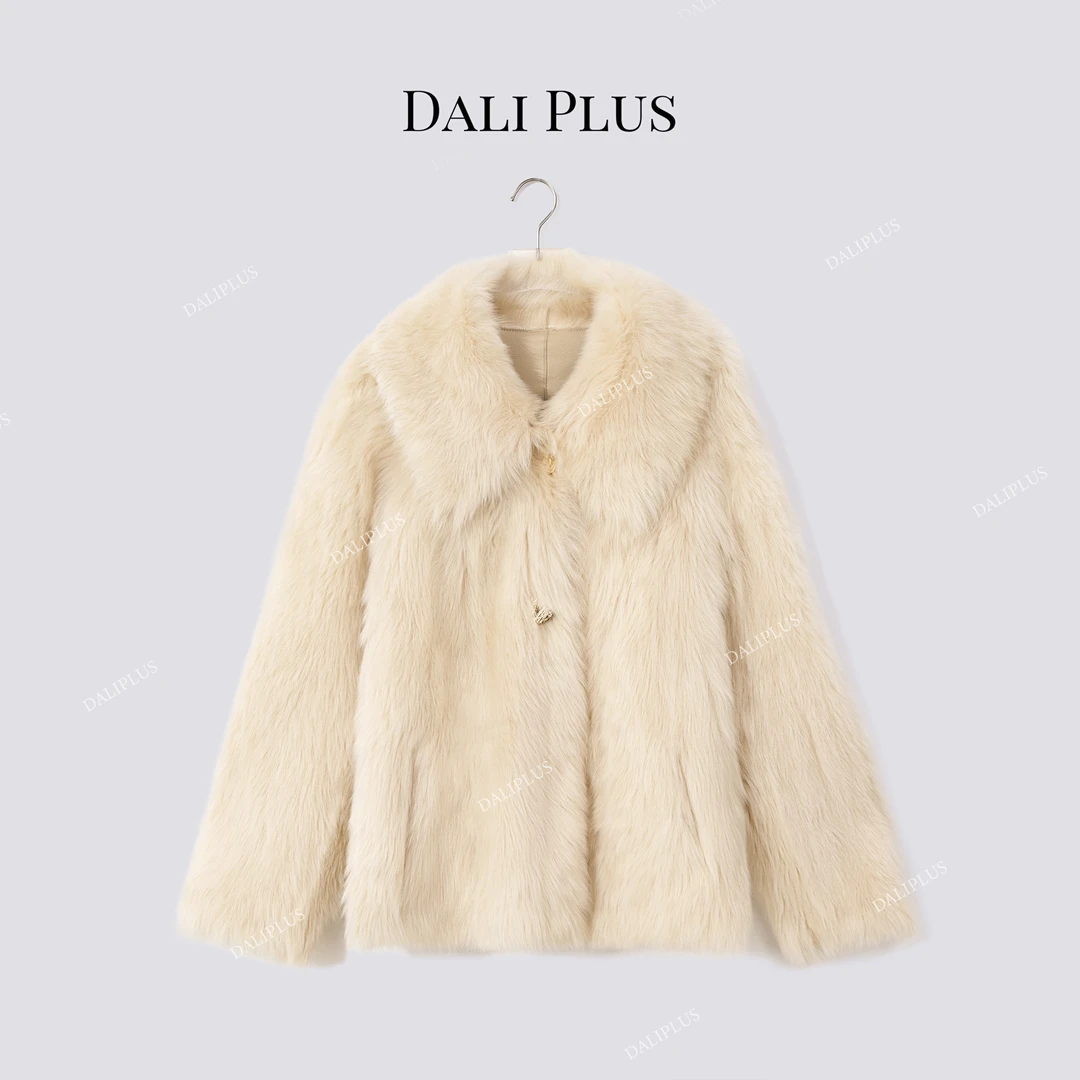 DALI PLUS“年度最爱皮草”西班牙直毛托卡皮毛一体外套-D5CH5345