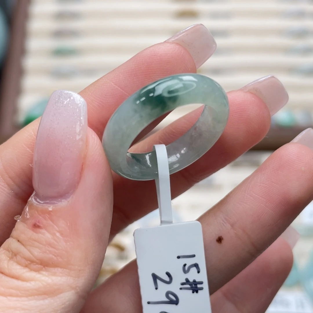 翡翠未镶嵌戒圈a32港圈15冰飘花