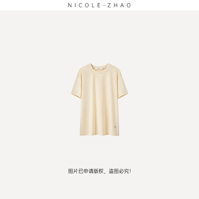 4MDT003【MIRCHE】25年高端设计师款气质休闲短袖女