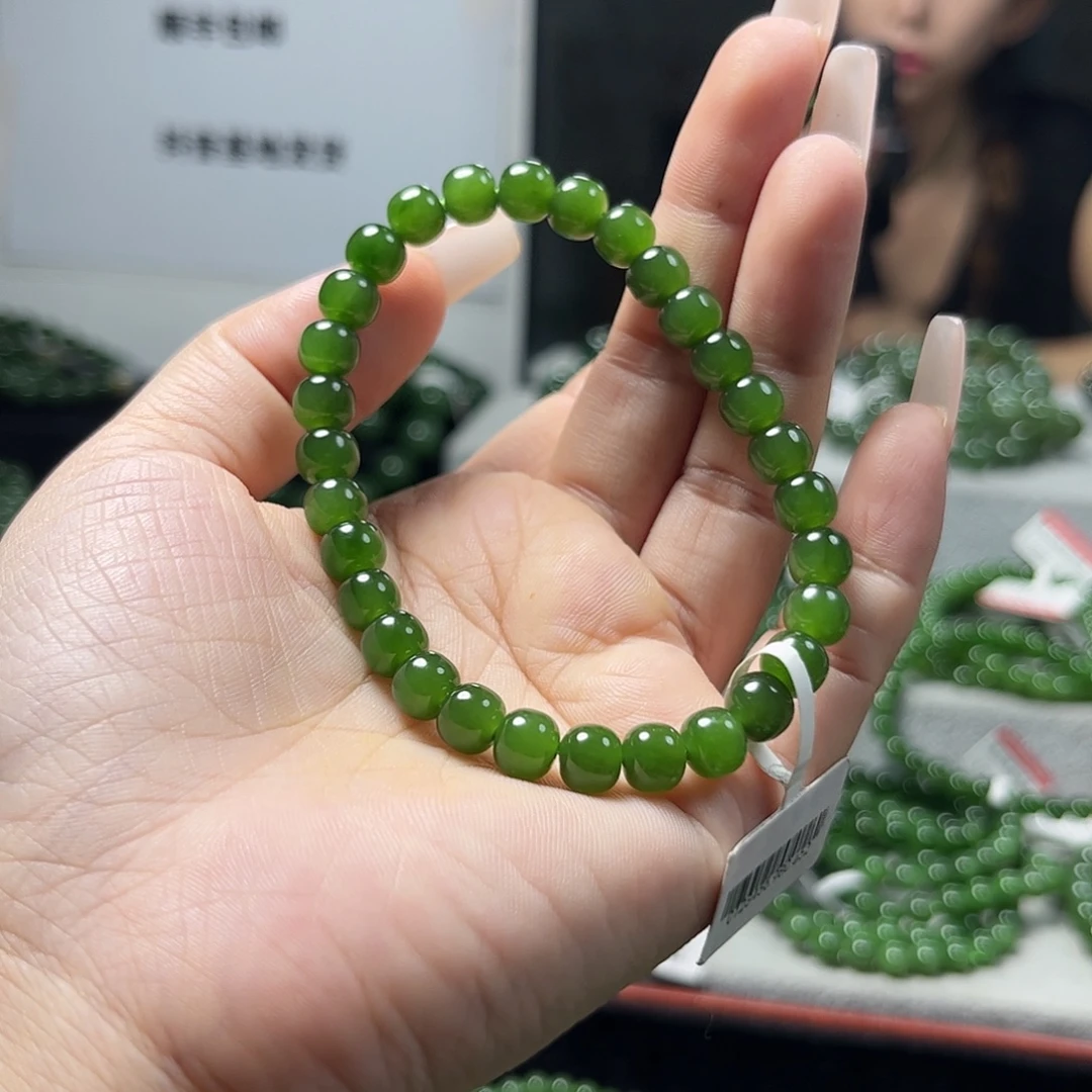 和田玉（碧玉）未镶嵌手链7