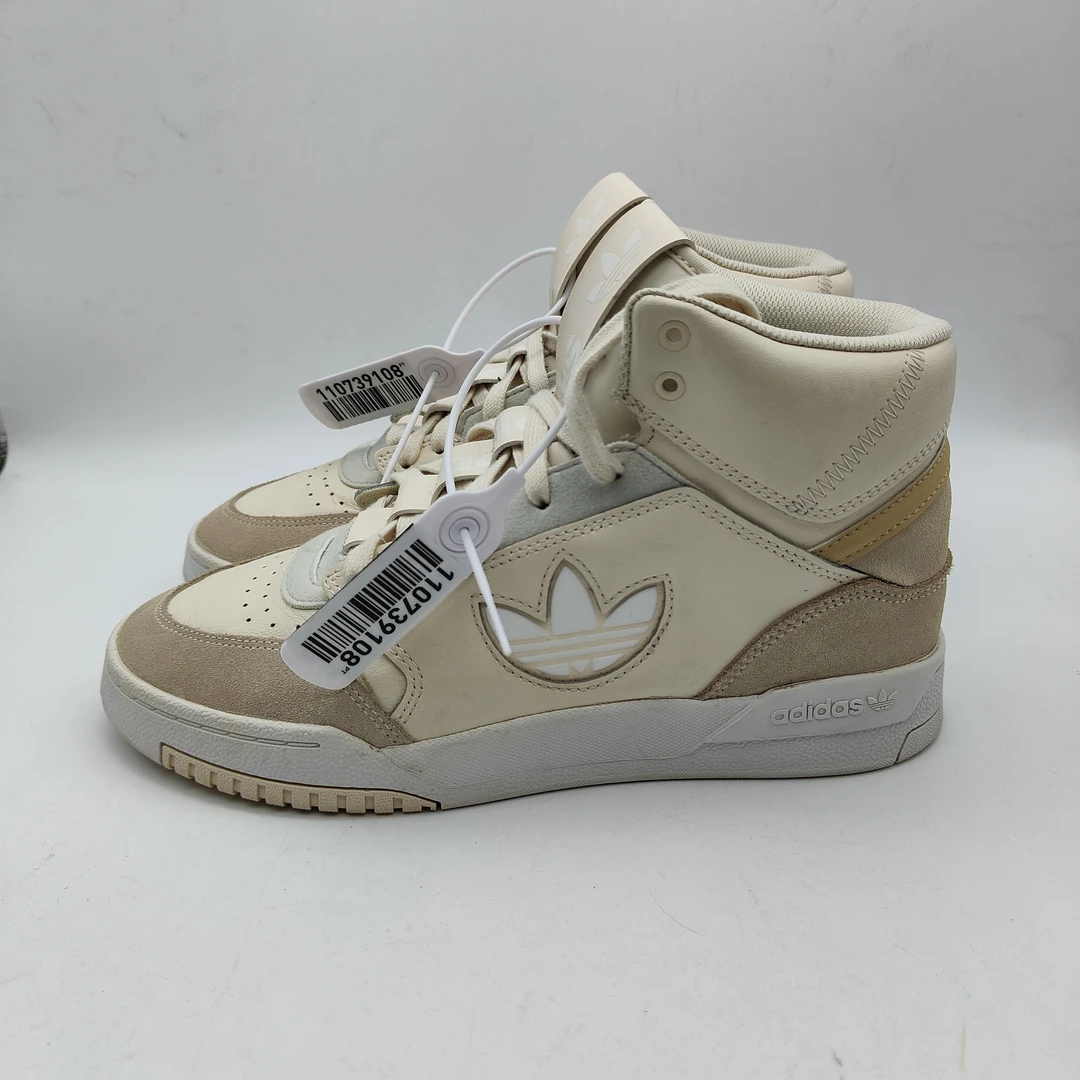 40.5码内长250二手adidas Originals Drop Step复古板鞋 米色灰色