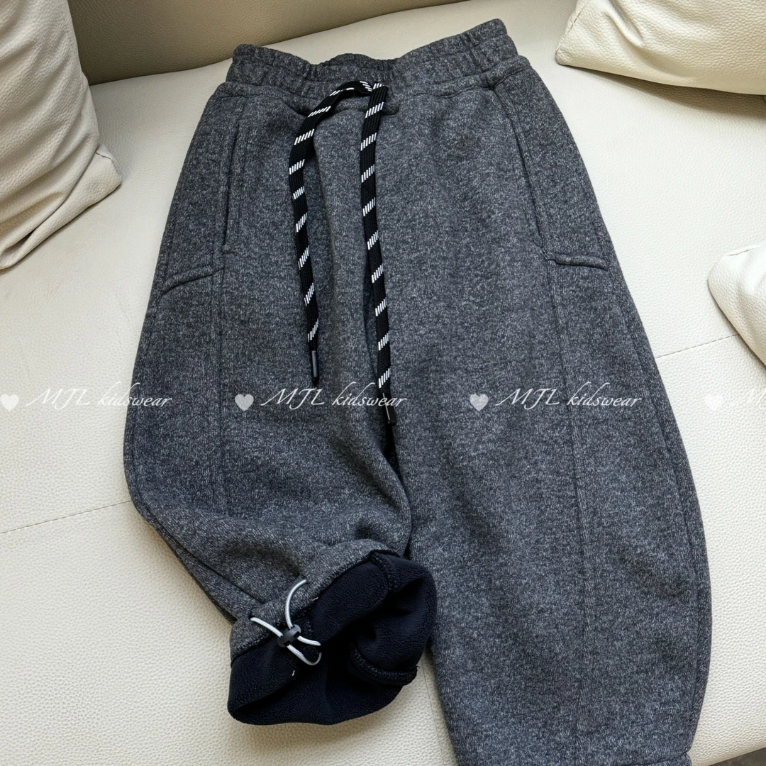 MJL冬款【气质裤】加绒小弯刀百搭好看儿童休闲裤MJ8328