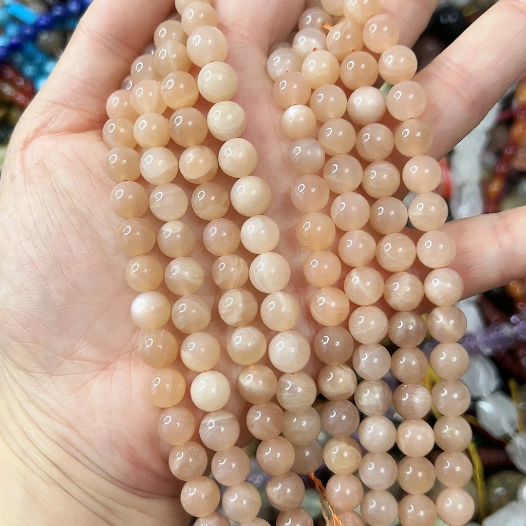 玛瑙/玉髓合金珠宝半成品 卡8太阳石一条