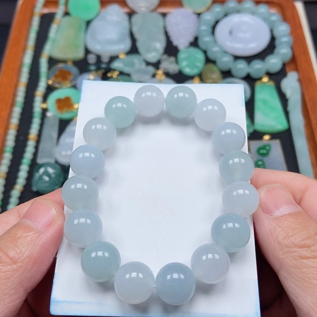 翡翠颈饰未镶嵌卡12的珠串