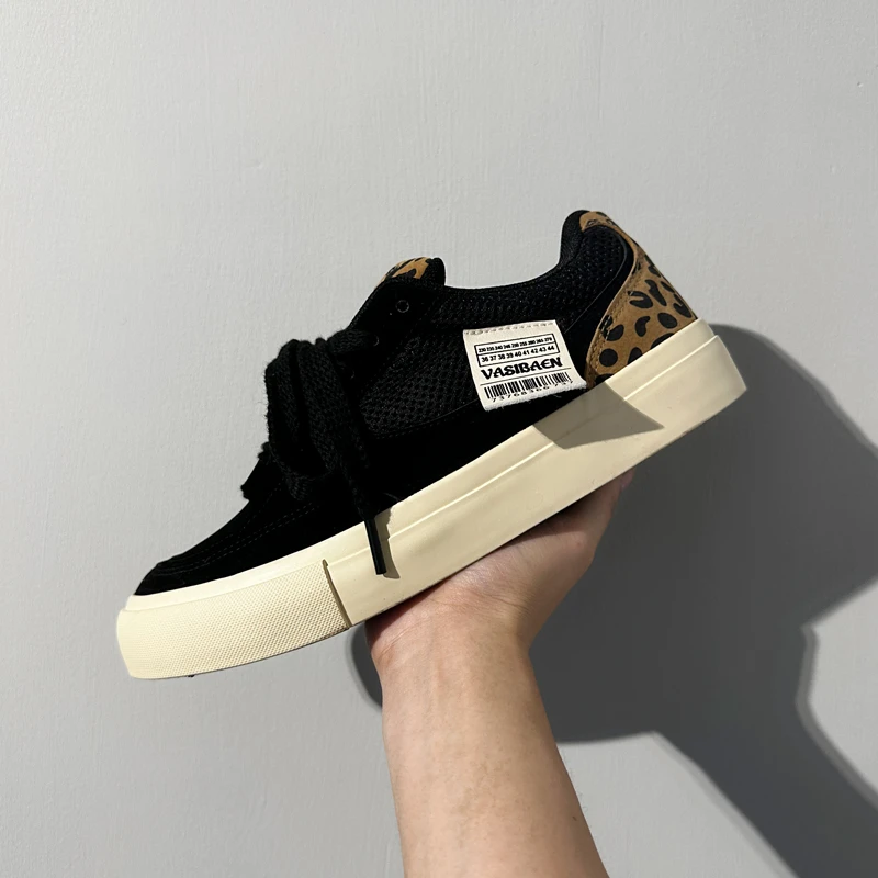 鞋子男爆款2025新款休闲鞋男生增高板鞋男士百搭豹纹痞帅时尚潮鞋