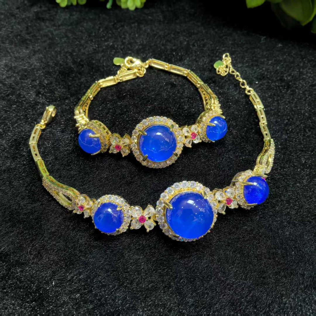 培育蓝宝石CT3287璀璨星光蓝宝石手链-多样性发货只发一件