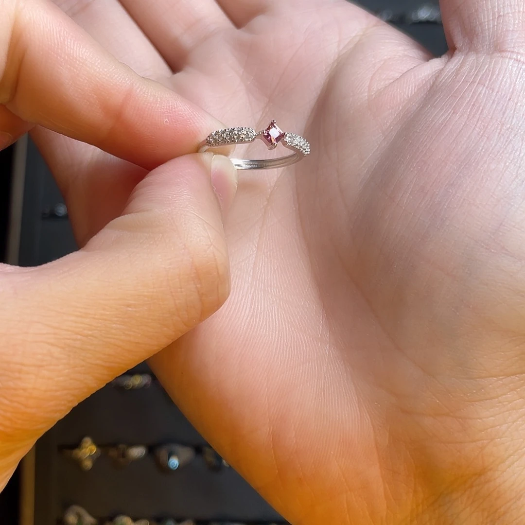 碧玺戒指银S925镶嵌R****2拍两份