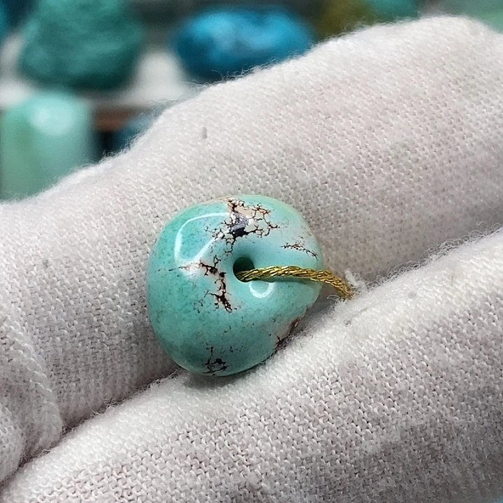 绿松石未镶嵌天然原矿 地大质检