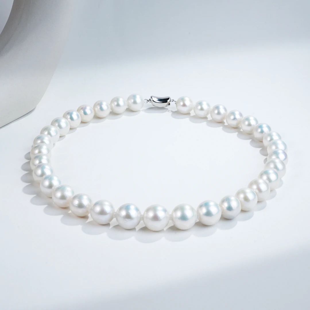 12-16mm挪威森林YA439 S925银淡水珍珠项链50cm