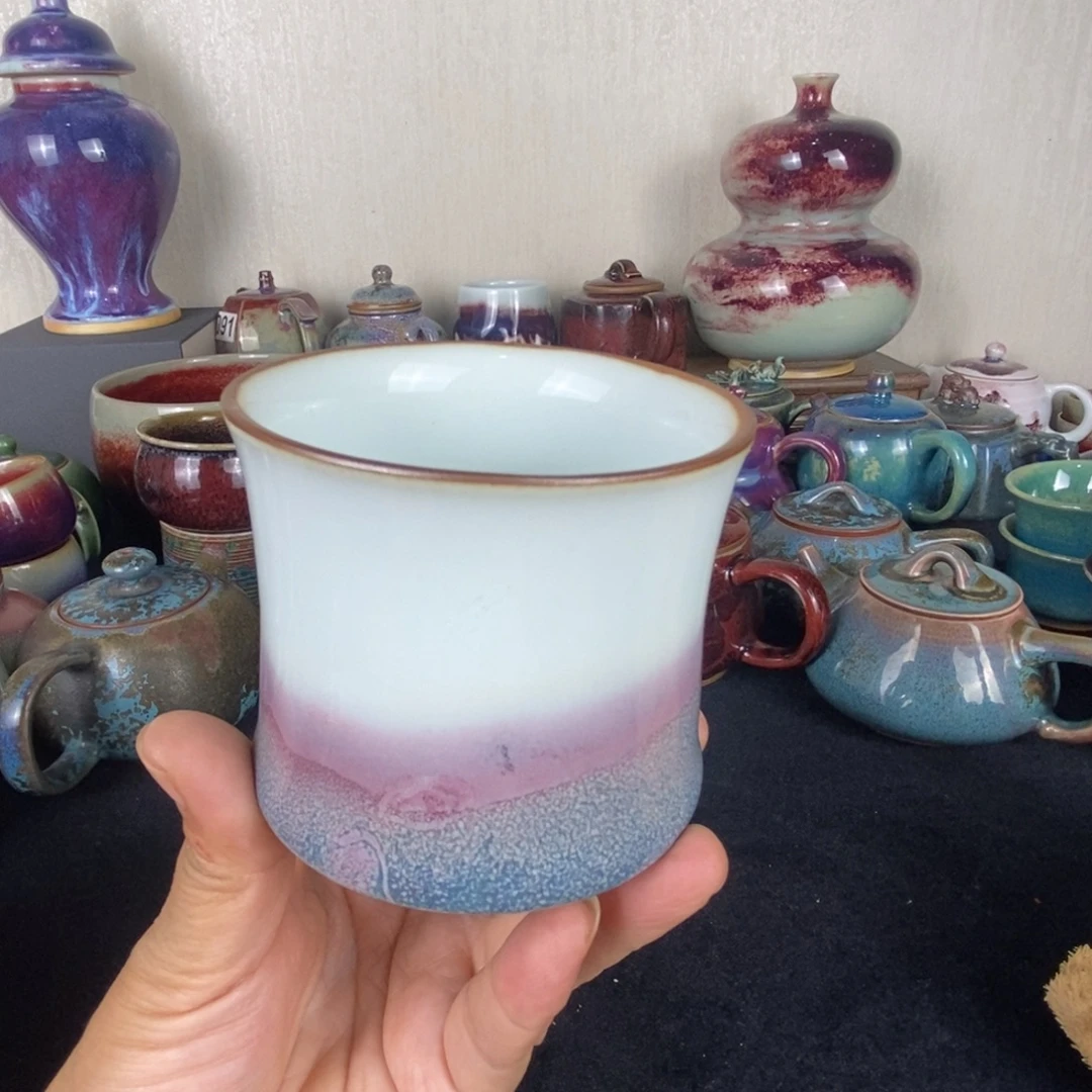 中国神后钧瓷茶具瑕疵处理