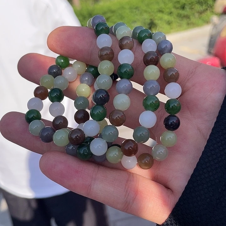 和田玉手镯未镶嵌巨漏多宝手串卡8多样性发货拍一发一