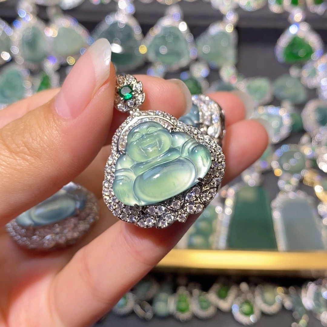 翡翠未镶嵌颈饰天然