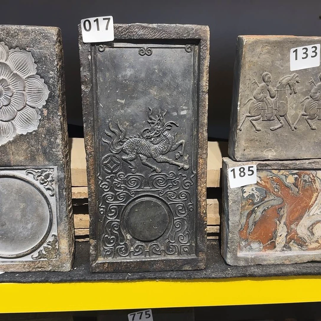 老砖茶台，砚台，画像砖
