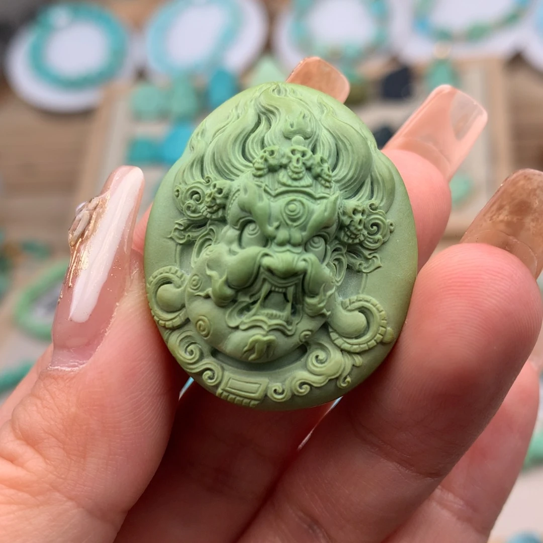 绿松石珠宝奇石未镶嵌大黑天