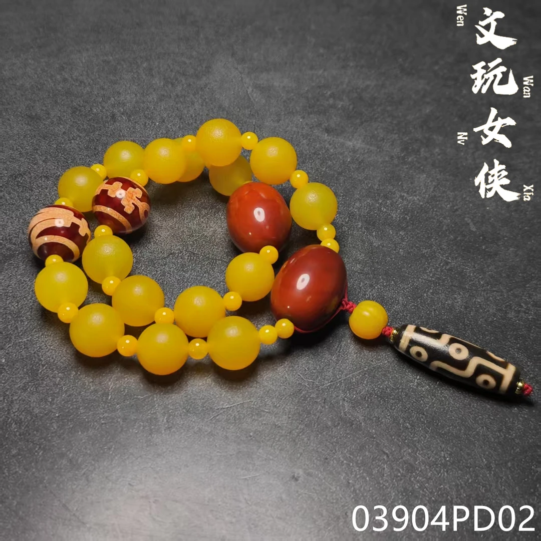 《文玩女侠慧慧》精品玛瑙手串手持16【文玩探宝】03904PD02H3-2