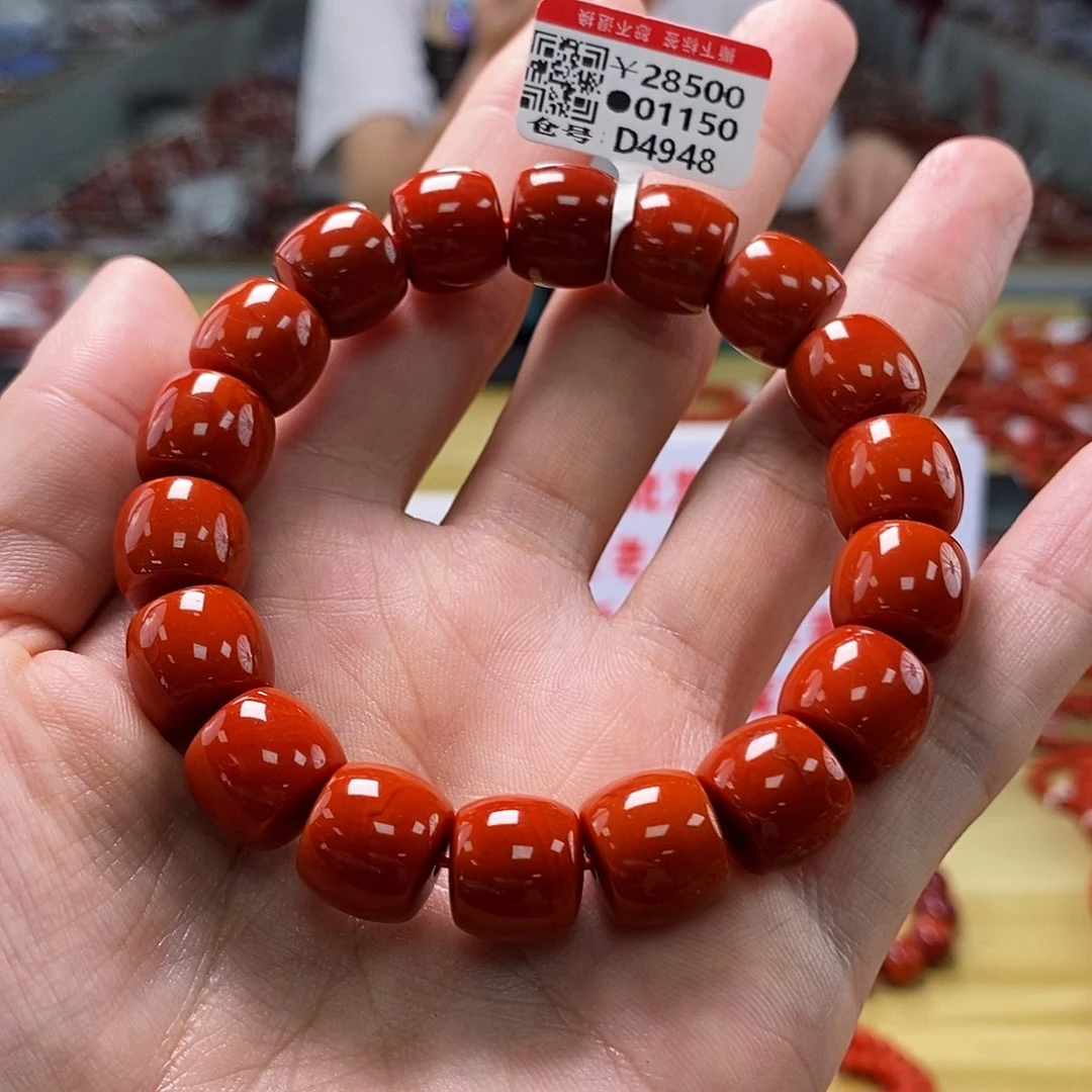 南红玛瑙典藏锦红12+mm  多样性发一未镶嵌