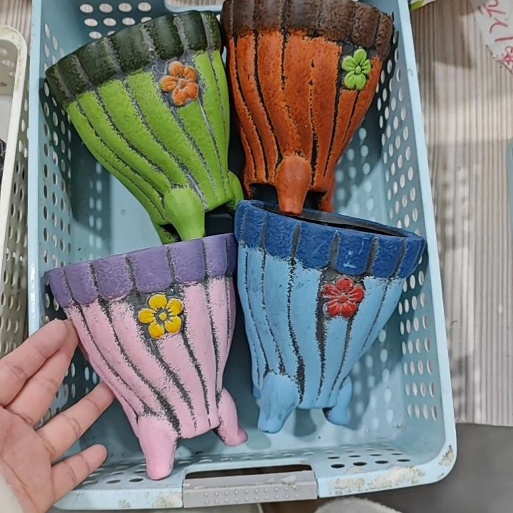 红陶吸水透气的白陶花盆凑满12发货