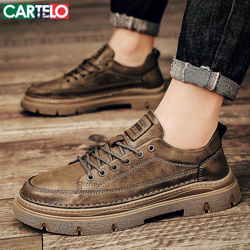 卡帝乐鳄鱼鞋子男款板鞋时尚秋季2025新款马丁靴男士皮鞋休闲男鞋