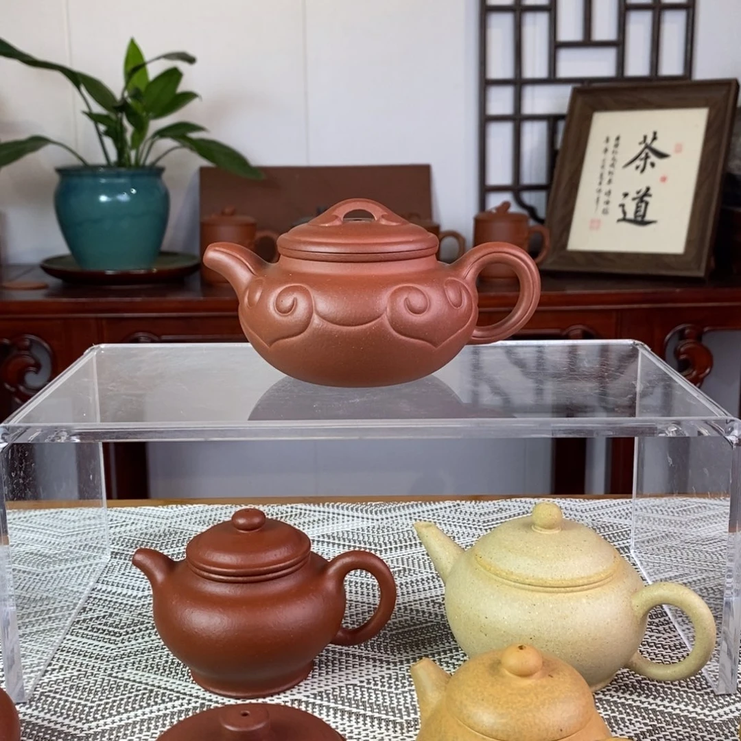 紫砂茶壶红皮龙仿古如意壶零添加300cc