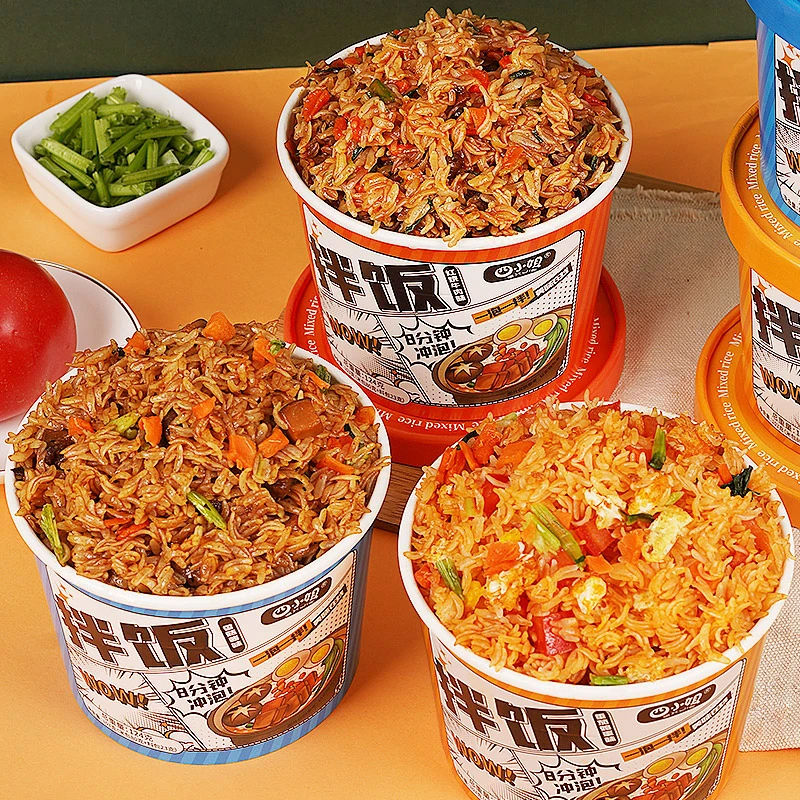 「特惠价！抢8桶」冲泡米饭速食牛肉味番茄鸡蛋拌饭方便即食食品桶装