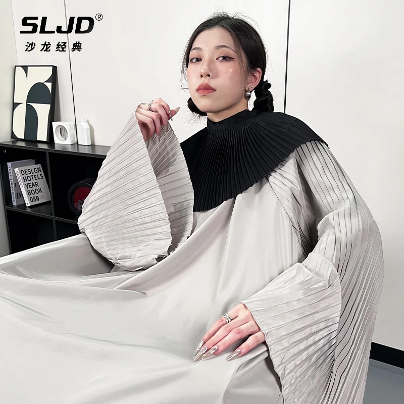 王里发围布同款理发店不沾发加大剪发围布发廊美发店专用定制logo