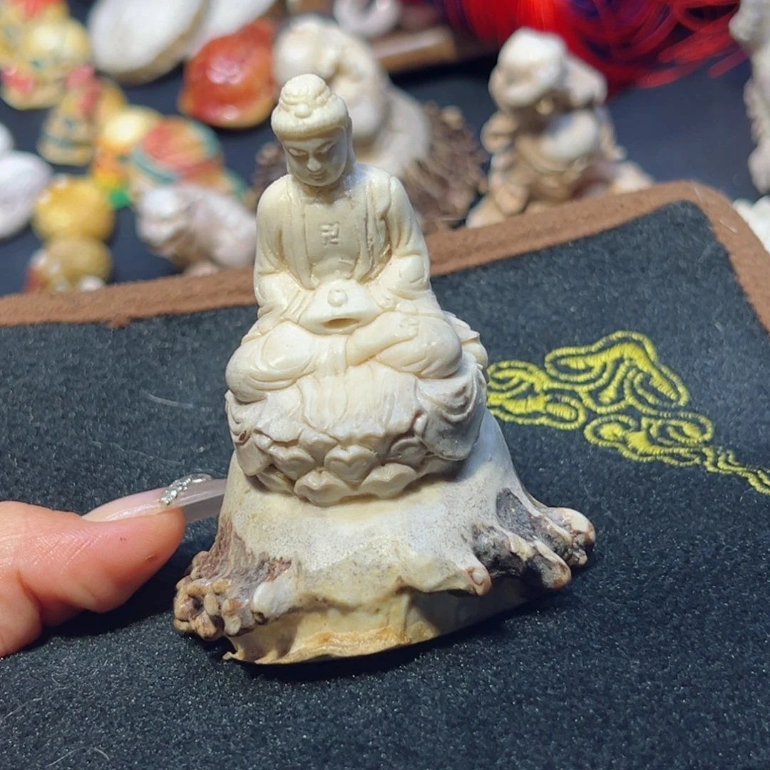 鹿骨把件鹿骨鹿角