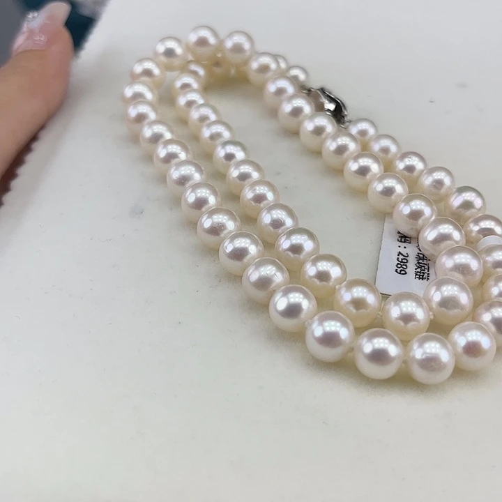 淡水珍珠银S925镶嵌颈饰8➕极光炫彩高品