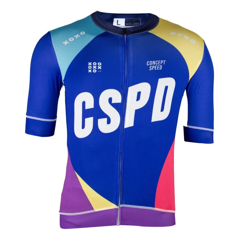 cspd夏季新品薄款修身自行车户外骑行服短袖男款速干透气