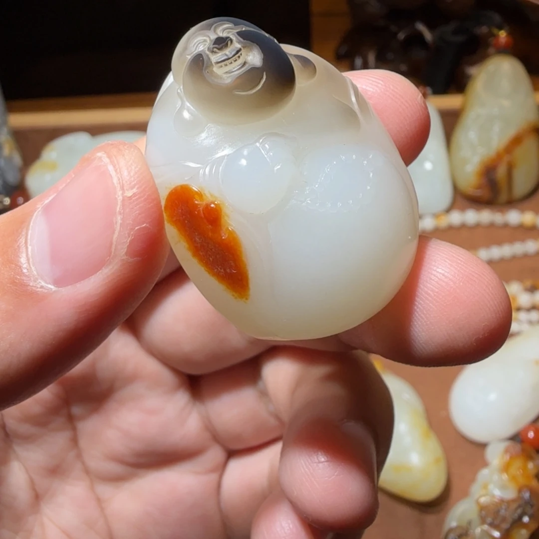 小***灰和田玉未镶嵌挂件