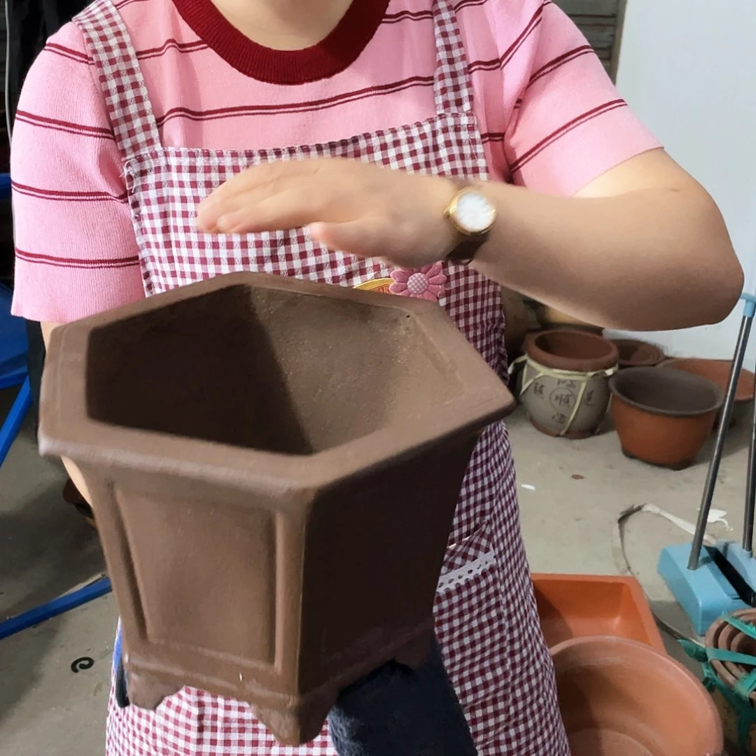 25素面六方花盆花盆花盆