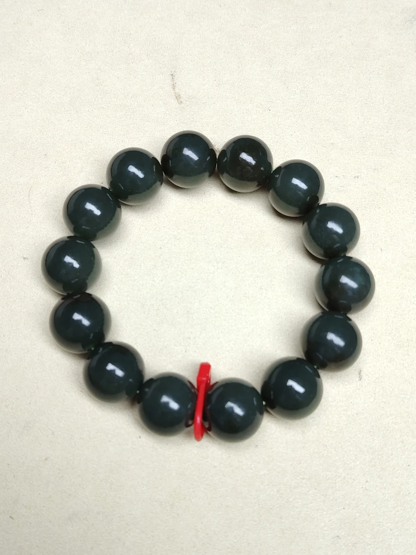 和田玉新疆且末蓝卡16mm