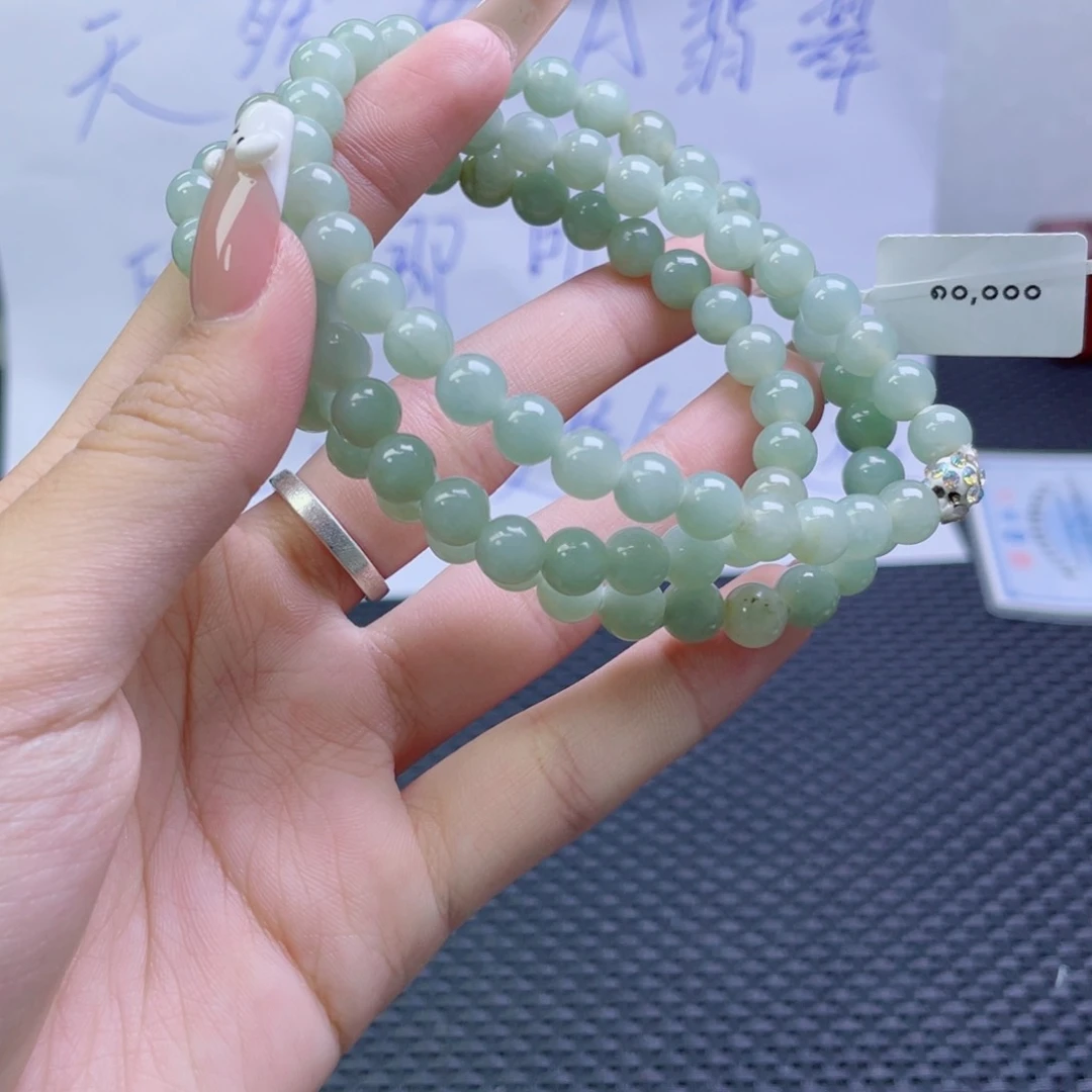 未镶嵌定制翡翠珠串