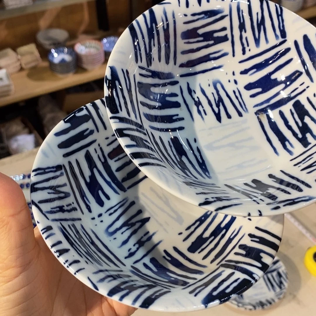 瓷片日本进口美浓烧14/4cm2只装