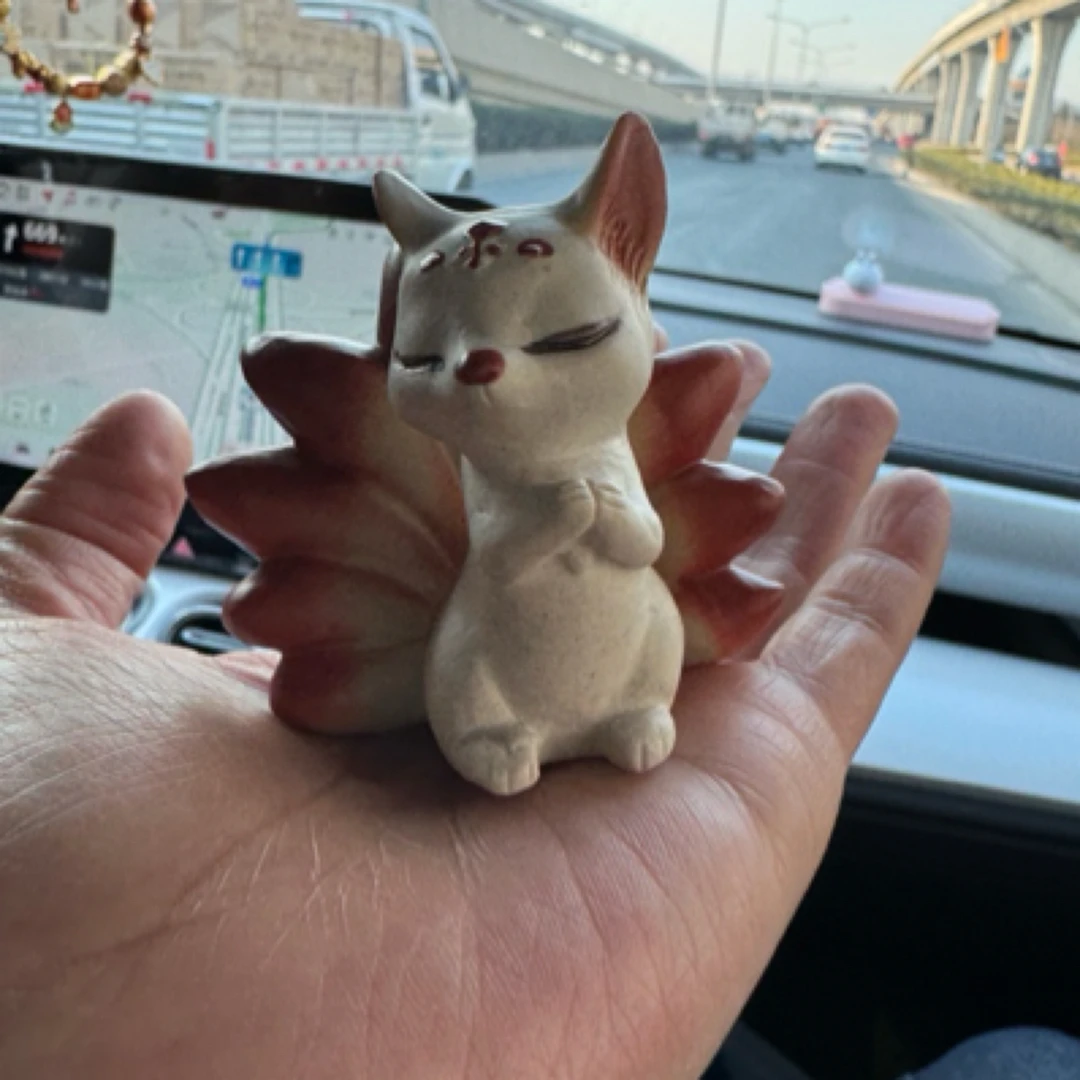 九尾狐摆件手工创意动物手捏可爱