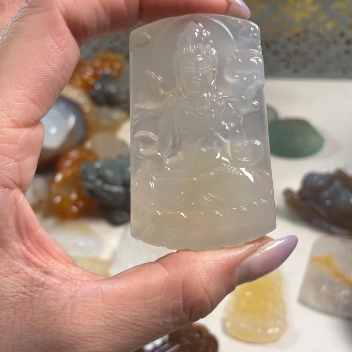 玛瑙/玉髓未镶嵌吊坠(不含链)