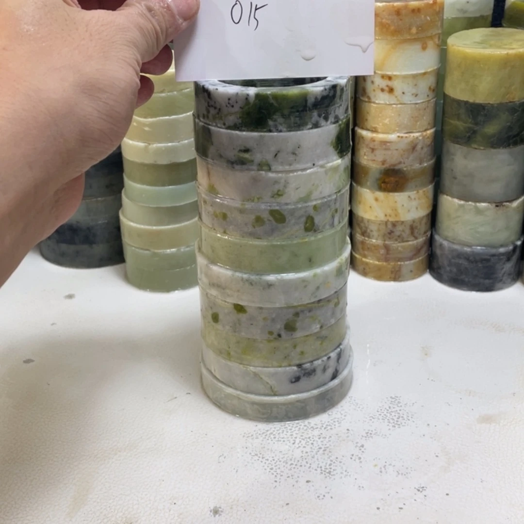 【闪购商品】蛇纹石玉珠宝半成品未镶嵌用****6