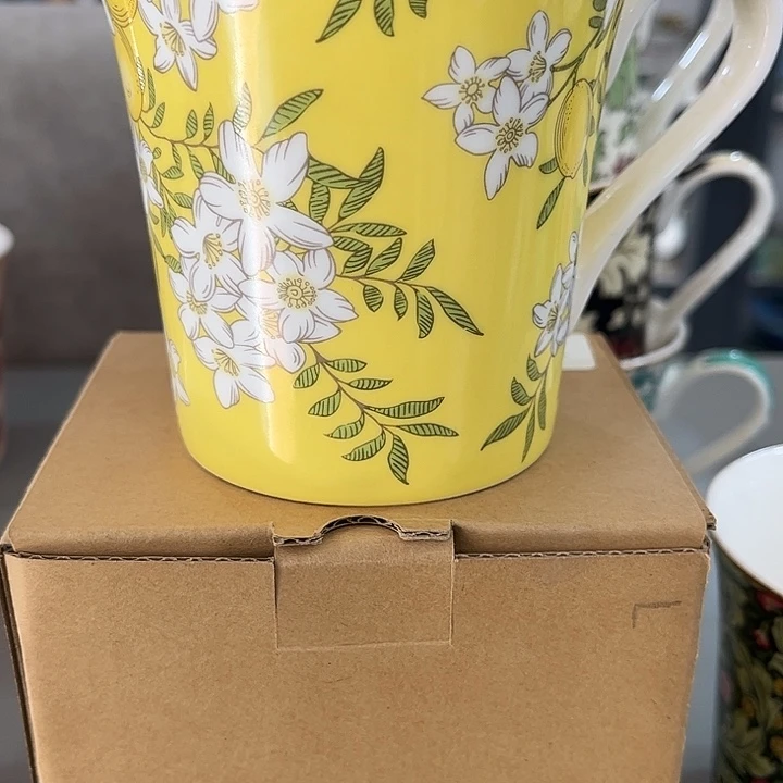 瓷片骨瓷马克杯一个茶香