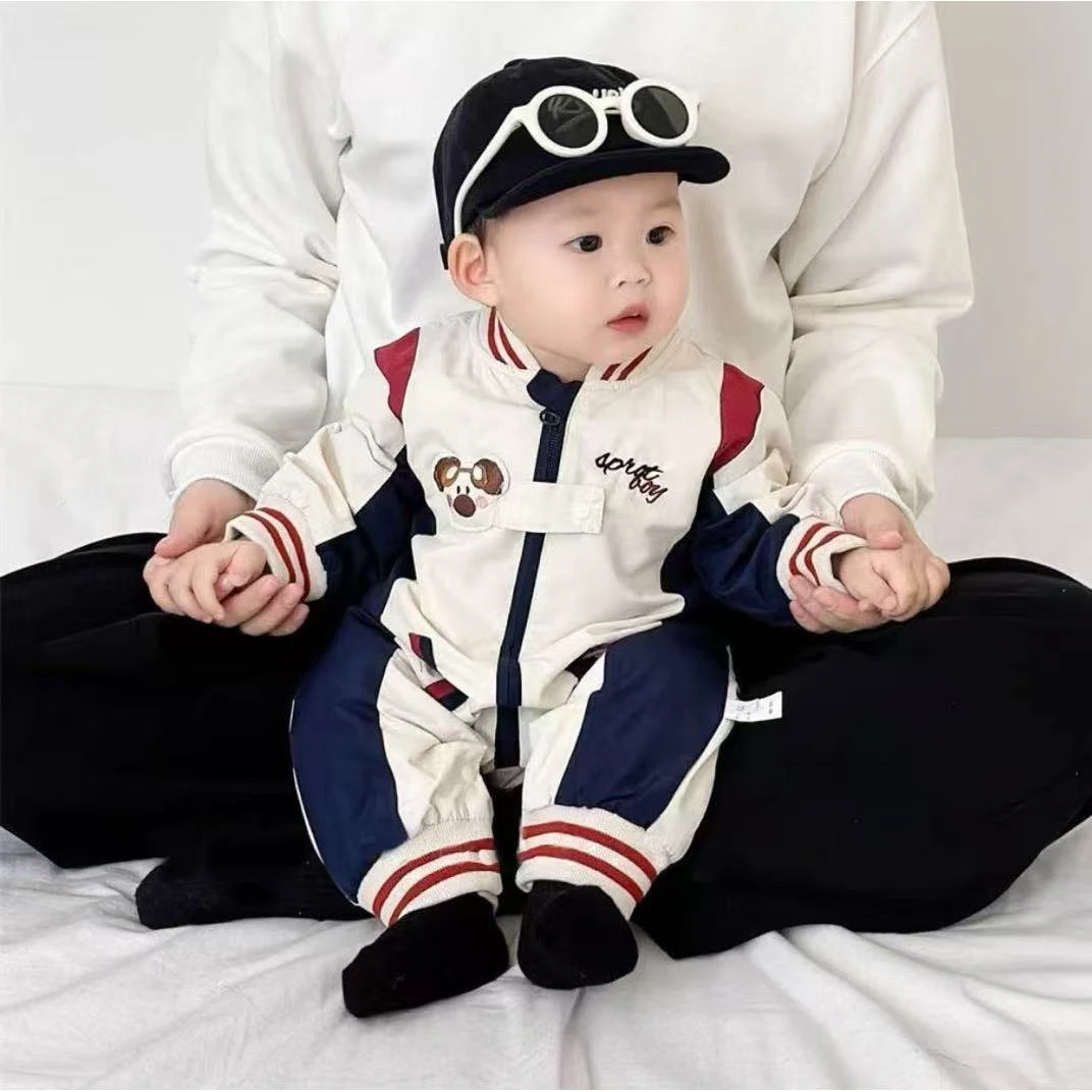 婴幼儿连体衣双层哈衣新生儿爬服宝宝衣服外出服