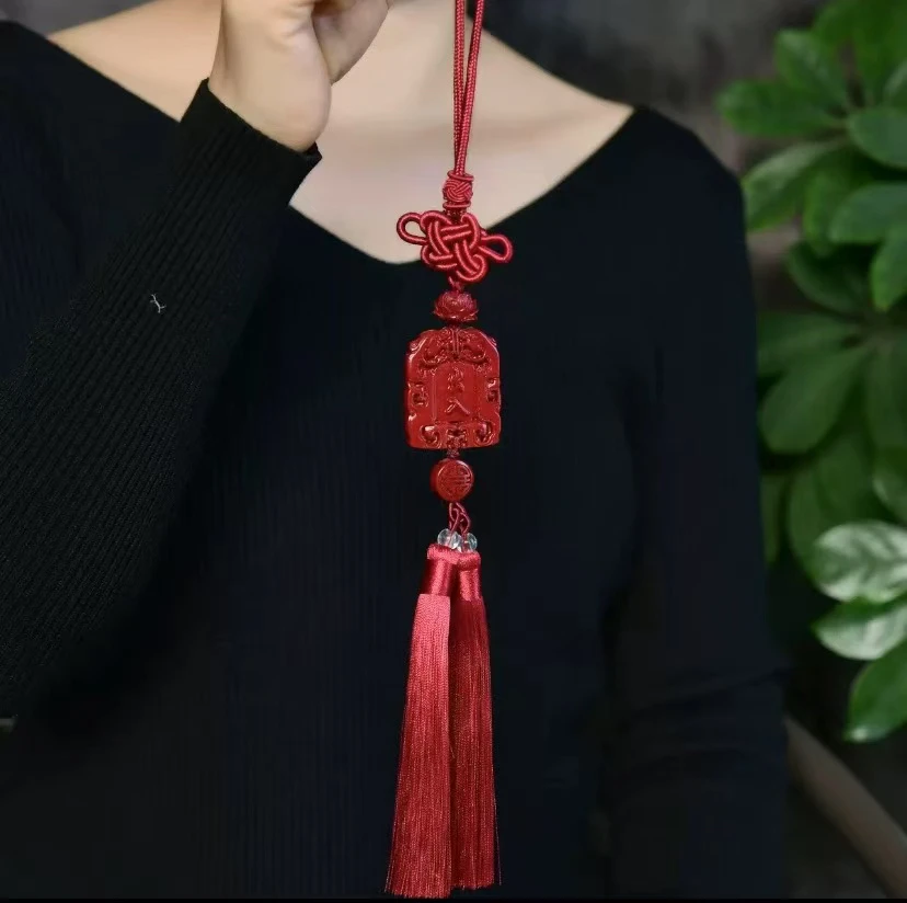 A058出入平安车挂真品保真高含量朱砂